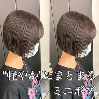 ミディアム カラー ボブ指名No.1 🌼chidaのヘアスタイル