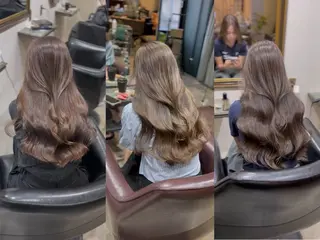 ロング カラー 韓国風・ブリーチなし ・あり後藤　一斗店長のヘアスタイル