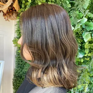 ミディアム カラー 透明感カラー/韓国 ヘア🩶yuri🩵のヘアスタイル