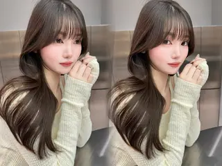 ロング カラー ブリなしWカラー✨️ 髪質改善【タケル】のヘアスタイル