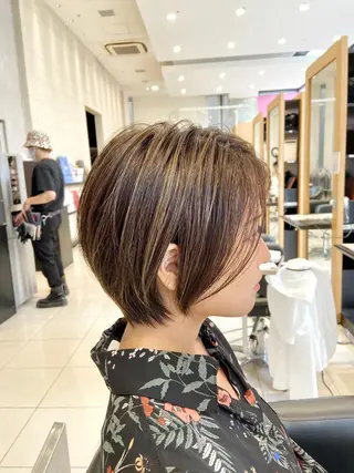 ショート ショート白髪染め無料 ／河瀬謙介のヘアスタイル