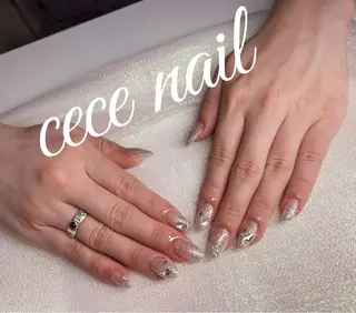 セミロング ネイル 🎀CeCe nail🎀のネイルデザイン