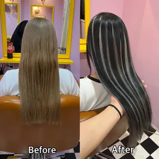 ロング シール+ちび編み込み エクステ梅田🐨のヘアスタイル