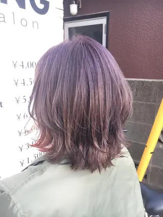 ミディアム カラー 永井 大希のヘアスタイル