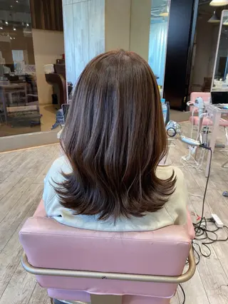 ミディアム 前髪顔まわりカット 🌈中村海聖のヘアスタイル