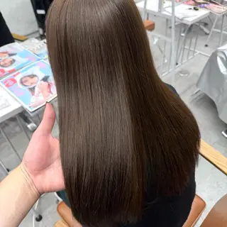 セミロング カラー ヘアアレンジ ブリーチなしカラー /ベージュ/安形翔のヘアスタイル