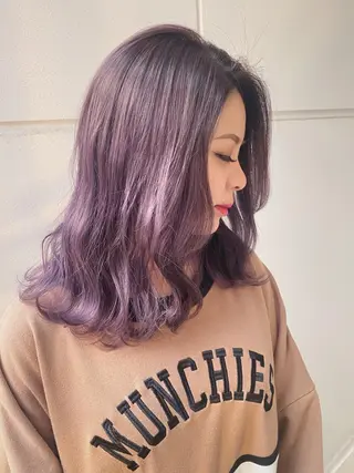 ミディアム カラー ヘアアレンジ BANK'S hair所属・💐ケラチン 髪質改善寺坂雄飛💐のヘアスタイル