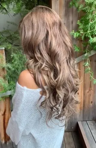 ロング カラー パーマ ヘアアレンジ Device ディバイスのヘアスタイル