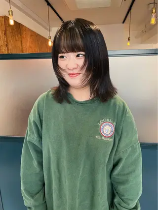 ミディアム 暖色/パーマ 🌼クニトウメイのヘアスタイル