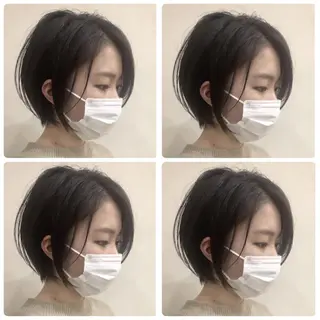 ショート カラー 京都大人女性ショート 徒歩1分/秋山のヘアスタイル