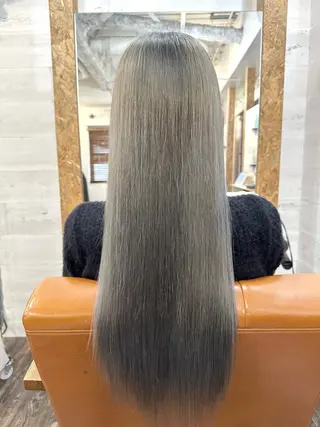 ロング カラー ブリーチ毛対応酸性 ストレート🌈サキのヘアスタイル