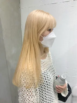 ロング カラー ヘアアレンジ SALOWIN原宿ash店所属・憧れの艶ハイトーンへ 🌙サイダサキのヘアスタイル