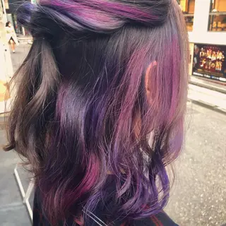 セミロング カラー 原宿サロン代表 デザインカラー伊藤卓のヘアスタイル