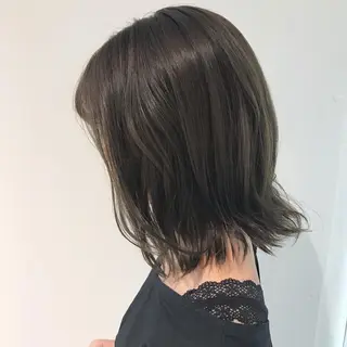 ミディアム カラー 神奈川大学最寄り白楽 三本松巧のヘアスタイル