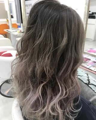 セミロング カラー 髪質改善 中川　翔のヘアスタイル