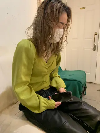 セミロング パーマ パーマ美容師 hanaのヘアスタイル