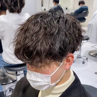 ミディアム カラー パーマ ヘアアレンジ メンズ キッズ ネイル マツエク・マツパ アイブロウ ✂️メンズカット ひろき✂️のヘアスタイル