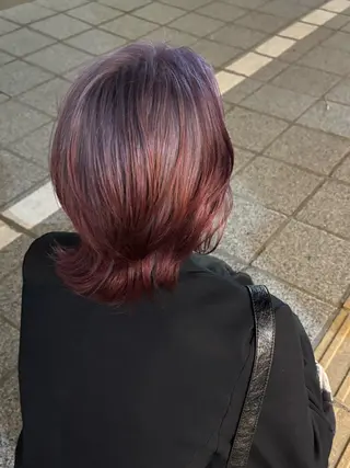 ミディアム カラー メンズ 🍓ハイトーンカラー 🎀nene🍓のヘアスタイル