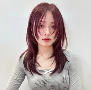 ミディアム カラー 原宿/ボブ/髪質 改善/レイヤー/優希のヘアスタイル