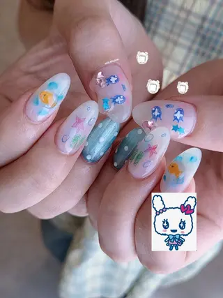 ネイル 3dパーツ/流行り 👧shushu❤️のネイルデザイン