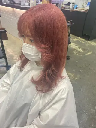 ミディアム カラー 💗💗韓国レイヤー yu-ki💗💗のヘアスタイル