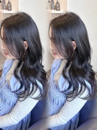 ロング カラー ORANGE 西中島 ：KUREA🎀のヘアスタイル