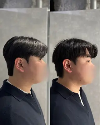 ショート パーマ メンズ 韓国メンズヘア/ ダウンパーマ/歩夢のヘアスタイル