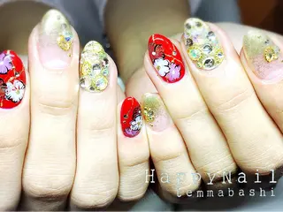 ショート ミディアム セミロング ロング ネイル Happy Nailのネイルデザイン