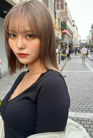 ミディアム カラー ハイトーン/ボブ/ レイヤー💫カイセイのヘアスタイル