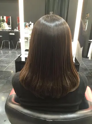 セミロング パーマ Annon プライベートサロンのヘアスタイル