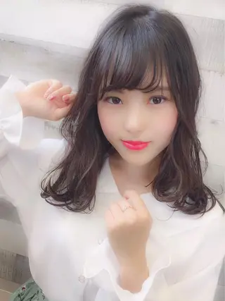 セミロング ヘアアレンジ 當間 大知のヘアスタイル