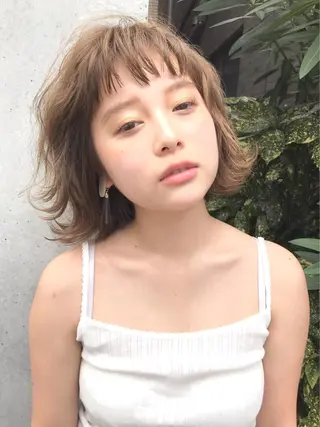 ミディアム カラー パーマ ヘアアレンジ ネイル マツエク・マツパ O/ODER (official)のヘアスタイル