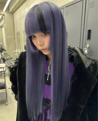 ロング LINOET名古屋所属・ダブルカラー🩶上村 純妃🩶名駅徒歩5分のヘアスタイル