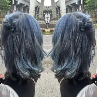 ミディアム カラー 👑派手髪/カット 👑ANRYのヘアスタイル