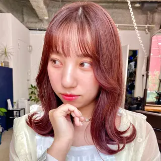 ミディアム カラー 暖色カラー/天神/ ヘイマサクラのヘアスタイル