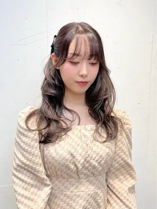 セミロング カラー 🎀taro ブリーチなしカラーのヘアスタイル
