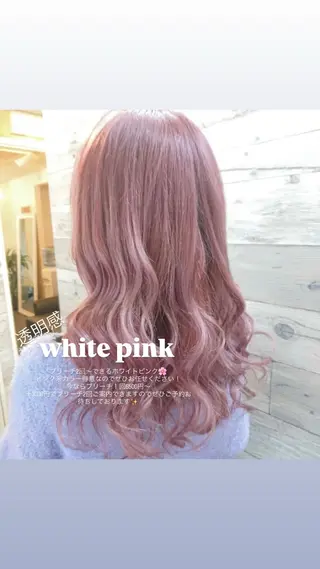 ミディアム カラー Hairmakefox所属・栄美容師/ハイトーン /大橋美桜菜のヘアスタイル