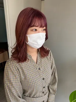 ミディアム カラー ヘアアレンジ ボブ /ニュアンス/ satomi🧸💖のヘアスタイル