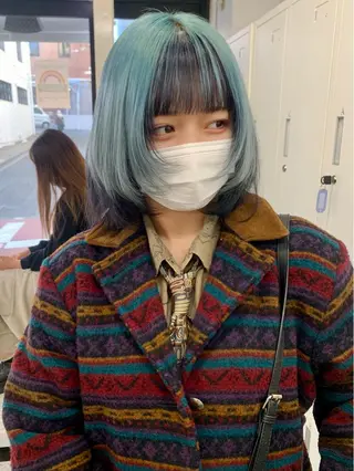 ショート カラー ヘアアレンジ ハイトーン/美髪矯正 🍃大江拓実のヘアスタイル