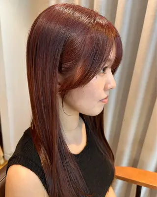 ロング カラー 杉村 未来のヘアスタイル