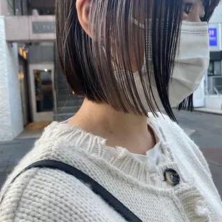 ショート カラー センターパート/ 暖色カラーayuのヘアスタイル