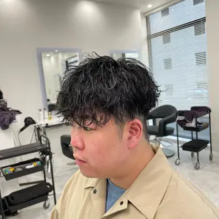 パーマ メンズ 大人っぽ♡上品な暖色 ♡ブリーチなし♡のヘアスタイル