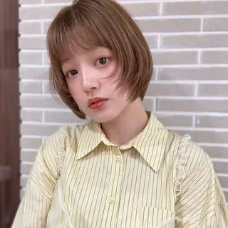 ショート レイヤーカット⭐️ ブリーチ桑原 日花理のヘアスタイル