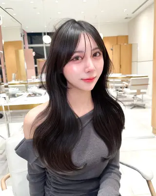 ロング カラー 🇰🇷韓国風くびれ ヘア🇰🇷中村優大のヘアスタイル