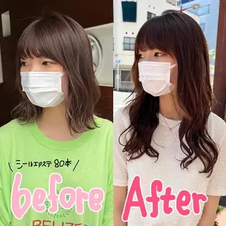 セミロング 萌花　moeka /韓国/レイヤーのヘアスタイル