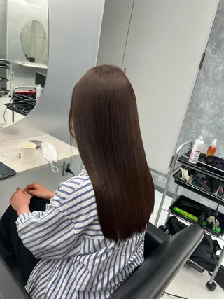 ロング カラー 👑垢抜け韓国ヘア ハッシュカット唯澄のヘアスタイル