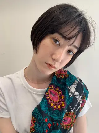 ショート パーマ カラー ヘアアレンジ CEINE PATHのヘアスタイル