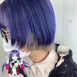 ロング カラー ヘアアレンジ ウルフカット 渋谷の人のヘアスタイル