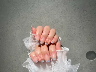 ネイル I-nailロング /ワンホン/キラキラのネイルデザイン