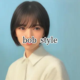 ショート ボブ・レイヤー 田中 励也のヘアスタイル